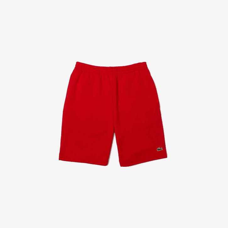 homens Lacoste vermelho 240 shorts de lã de algodão escovado orgânico 08D01373