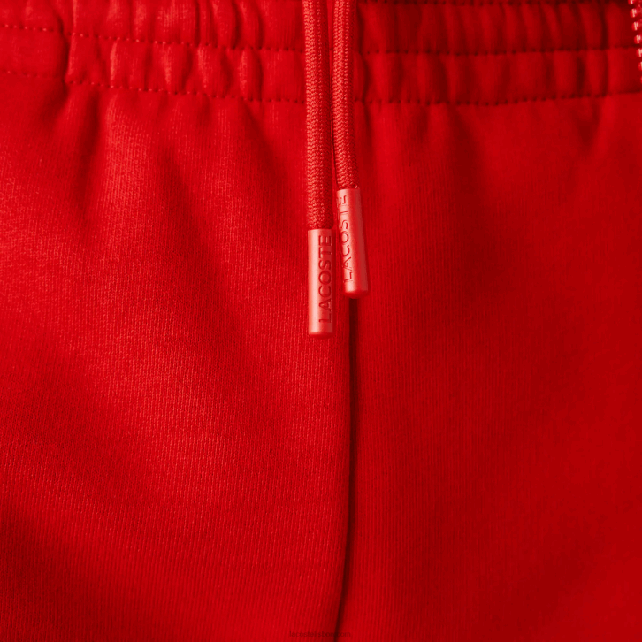 homens Lacoste vermelho 240 shorts de lã de algodão escovado orgânico 08D01373