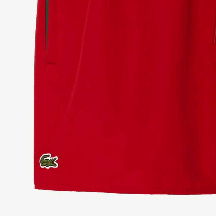 homens Lacoste vermelho verde 8un calções de banho leves de secagem rápida 08D0542
