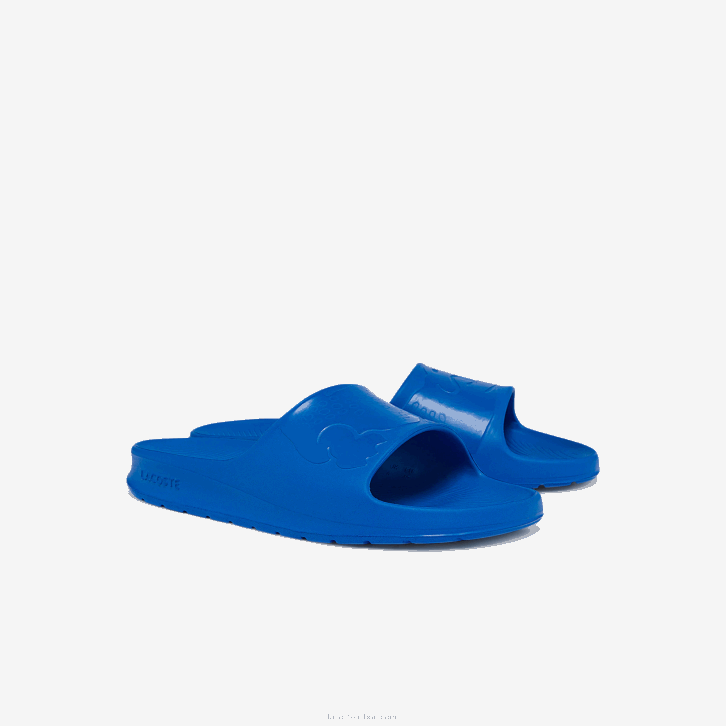 homens Lacoste azul 11c slides de logotipo sintético croco 2.0 08D01812
