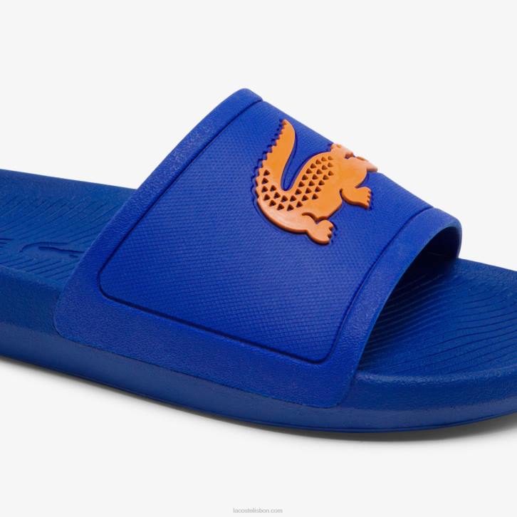 homens Lacoste azul laranja ba1 slides de borracha croco 08D01915