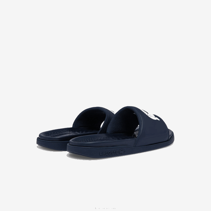 homens Lacoste marinho e branco 092 chinelos sintéticos croco dualiste 08D01877
