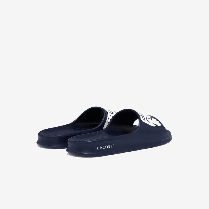 homens Lacoste marinho e branco 092 slides sintéticos croco 2.0 08D01755