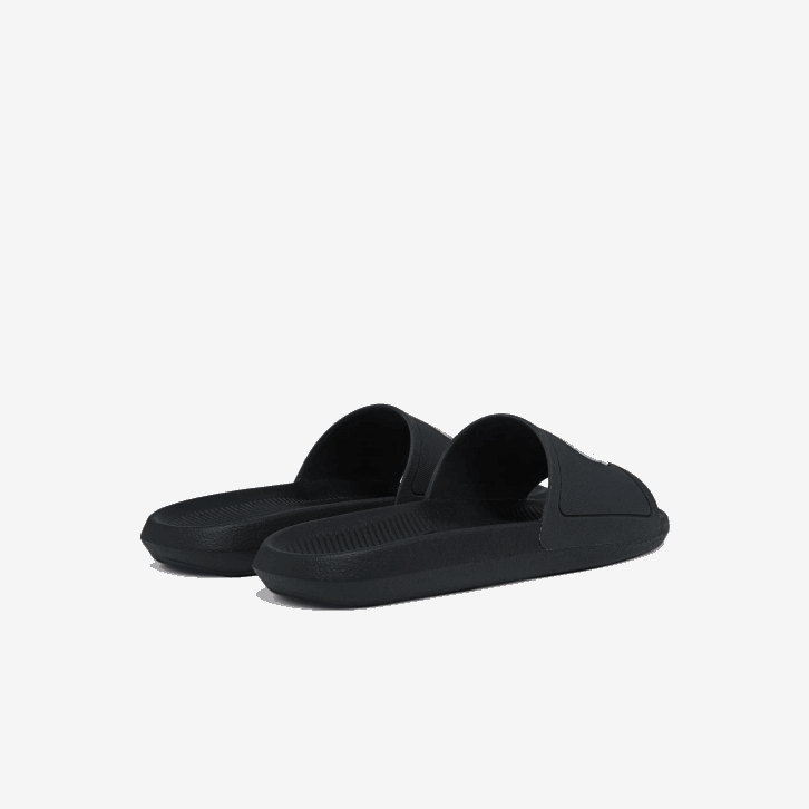 homens Lacoste preto e branco 312 slides sintéticos repelentes de água croco 08D01821