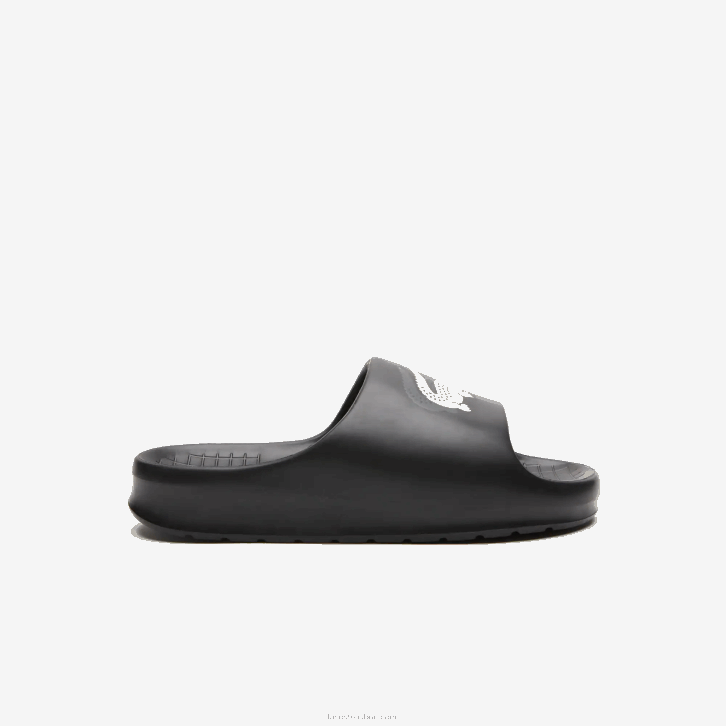 homens Lacoste preto e off white 454 servir slides 2.0 evo sintético colorblock slides 08D01740