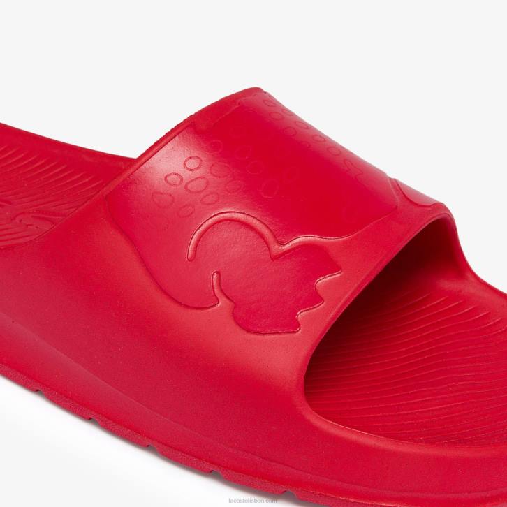 homens Lacoste vermelho rr1 slides de logotipo sintético croco 2.0 08D01811