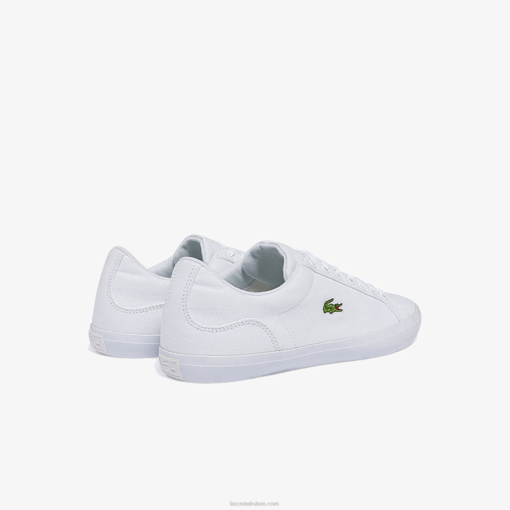 homens Lacoste branco 001 tênis de lona lerond 08D01907