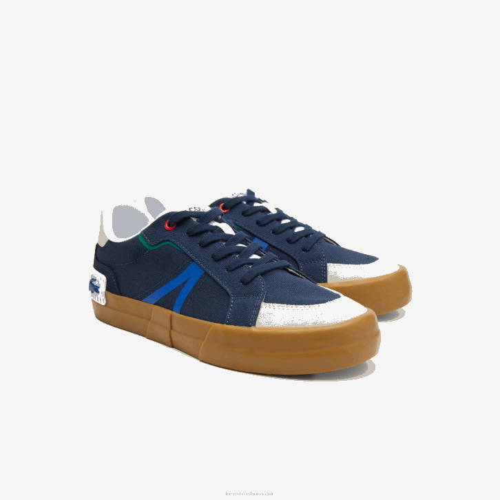 homens Lacoste goma de mascar gu1 l004 tênis sola de goma têxtil 08D01856