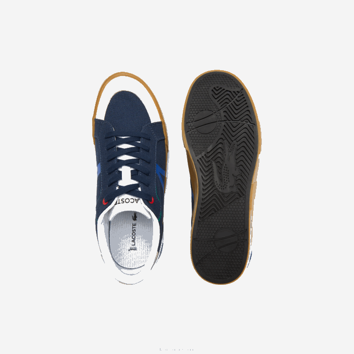 homens Lacoste goma de mascar gu1 l004 tênis sola de goma têxtil 08D01856