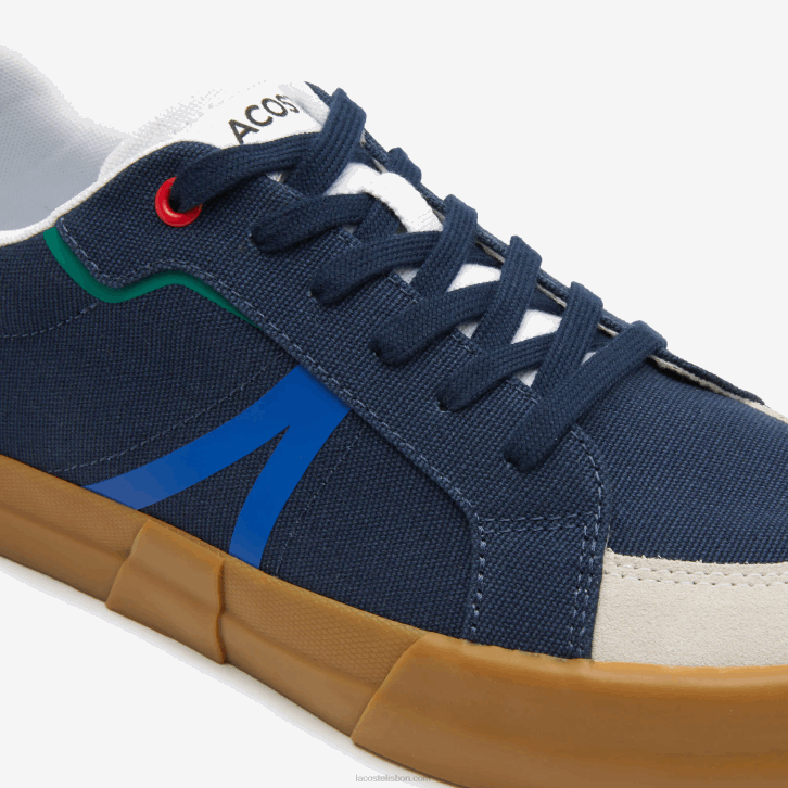 homens Lacoste goma de mascar gu1 l004 tênis sola de goma têxtil 08D01856