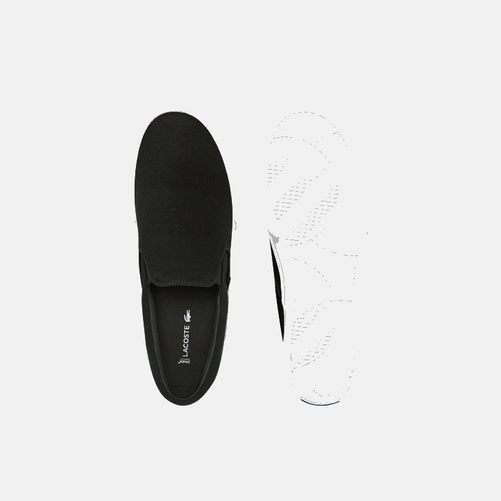 homens Lacoste preto e branco 312 pular sacar tela escorregar 08D01871