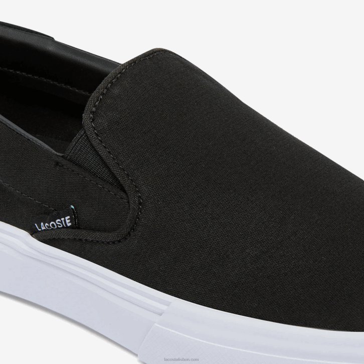 homens Lacoste preto e branco 312 pular sacar tela escorregar 08D01871