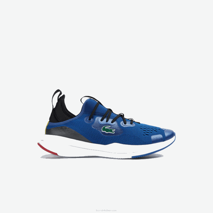 homens Lacoste azul branco 221 tênis run spin comfort com contraste de cores em tecido 08D01882