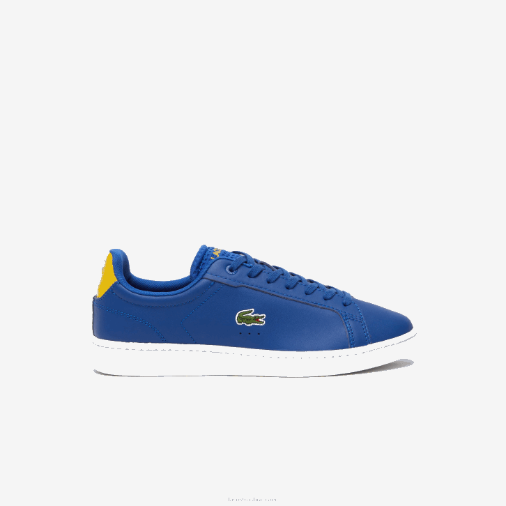 homens Lacoste azul escuro e branco 121 tênis carnaby pro couro salto pop 08D01744