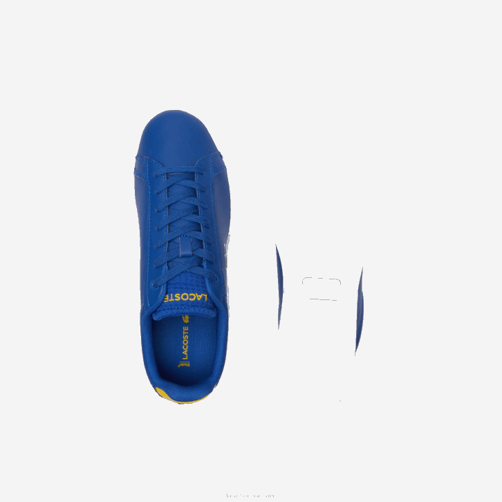 homens Lacoste azul escuro e branco 121 tênis carnaby pro couro salto pop 08D01744