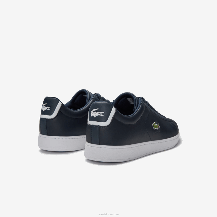 homens Lacoste azul marinho 003 tênis de couro carnaby evo 08D01874
