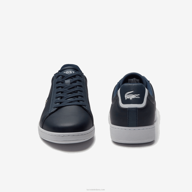 homens Lacoste azul marinho 003 tênis de couro carnaby evo 08D01874