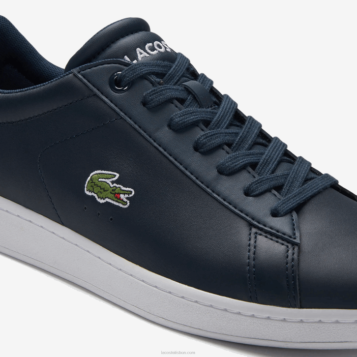 homens Lacoste azul marinho 003 tênis de couro carnaby evo 08D01874