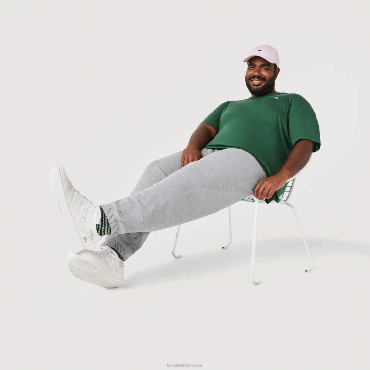 homens Lacoste branco 21g l005 tênis de couro 08D01823