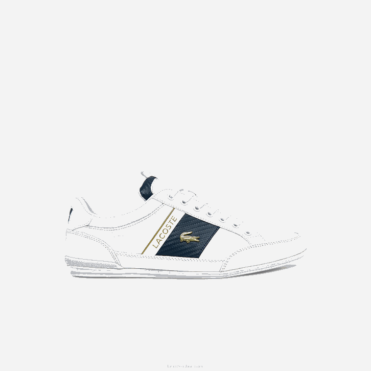 homens Lacoste branco 21g tênis chaymon couro e fibra de carbono 08D01771