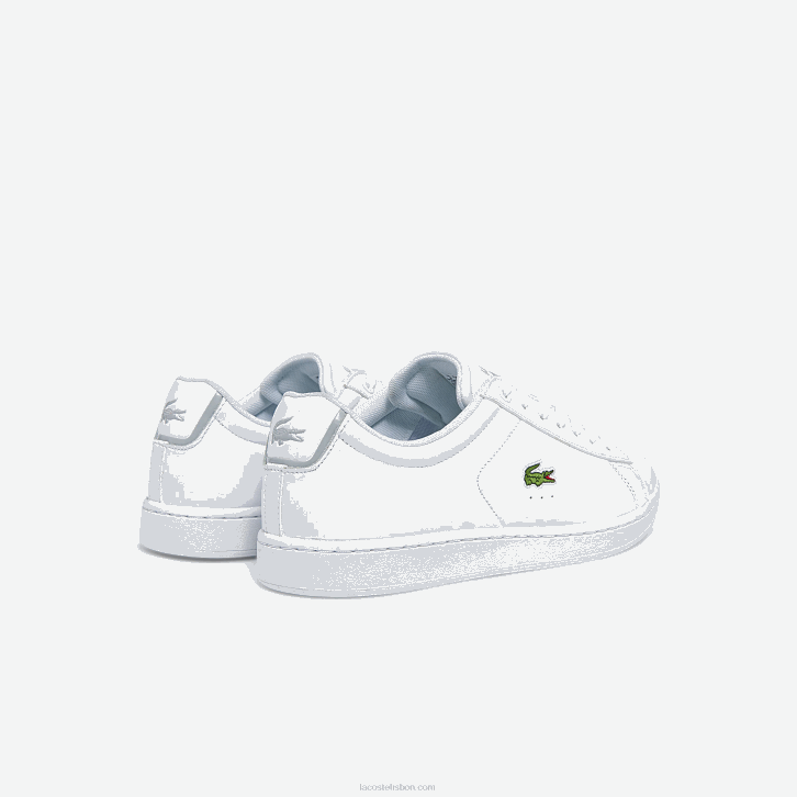 homens Lacoste branco 21g tênis de couro carnaby bl 08D01817