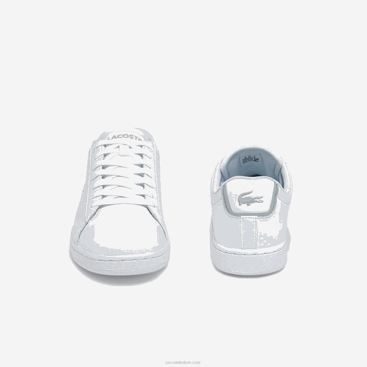 homens Lacoste branco 21g tênis de couro carnaby bl 08D01817