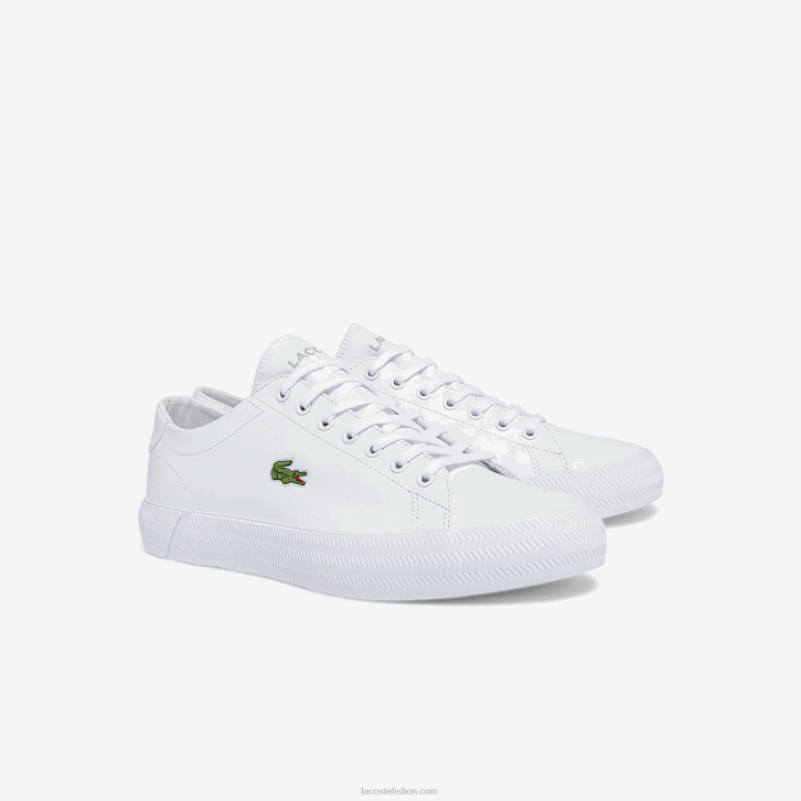 homens Lacoste branco 21g tênis gripshot de couro e sintético 08D01750