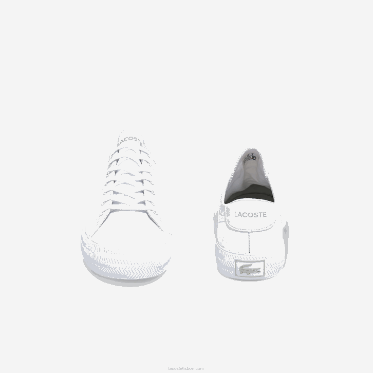 homens Lacoste branco 21g tênis gripshot de couro e sintético 08D01750