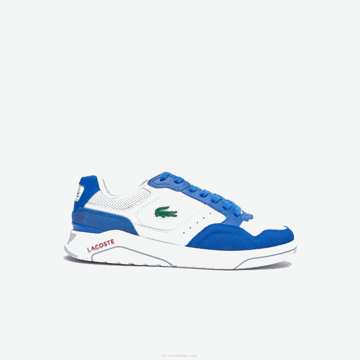 homens Lacoste branco/azul 080 Tênis game advance luxo em couro 08D01707