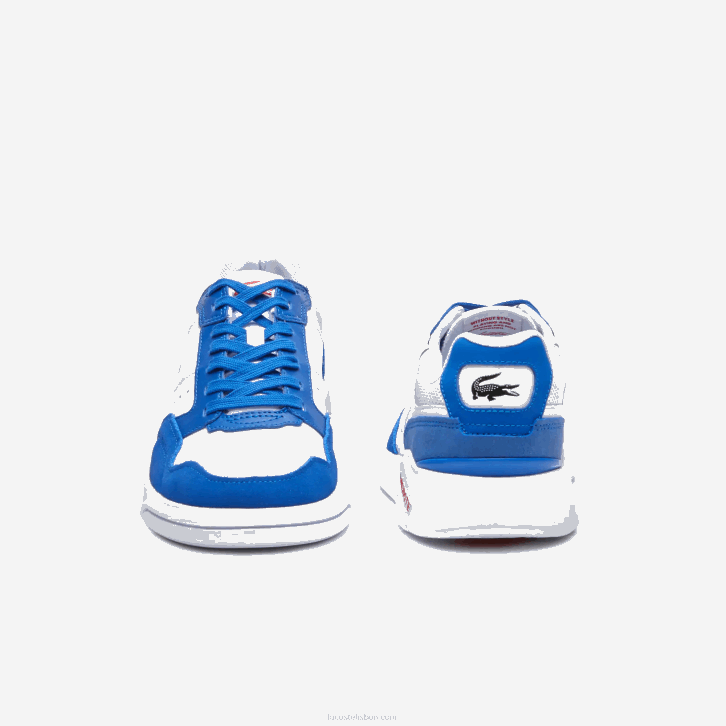 homens Lacoste branco/azul 080 Tênis game advance luxo em couro 08D01707