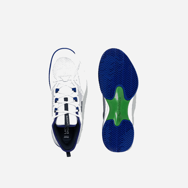 homens Lacoste branco/azul 080 ag-lt21 tênis têxtil e sintético 08D01865