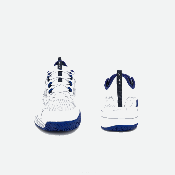 homens Lacoste branco/azul 080 ag-lt21 tênis têxtil e sintético 08D01865