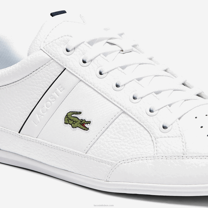 homens Lacoste branco e marinho 042 tênis couro e sintético chaymon 08D01713