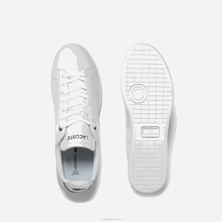 homens Lacoste branco e marinho 042 tênis tonal de couro carnaby pro bl 08D01743