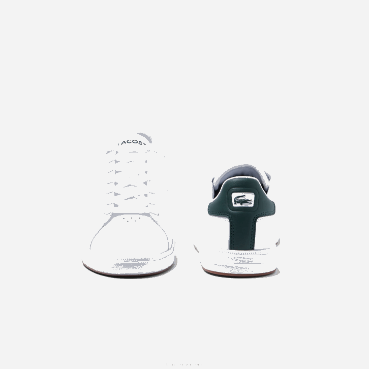 homens Lacoste branco e verde escuro 1r5 tênis de couro profissional graduado 08D01910