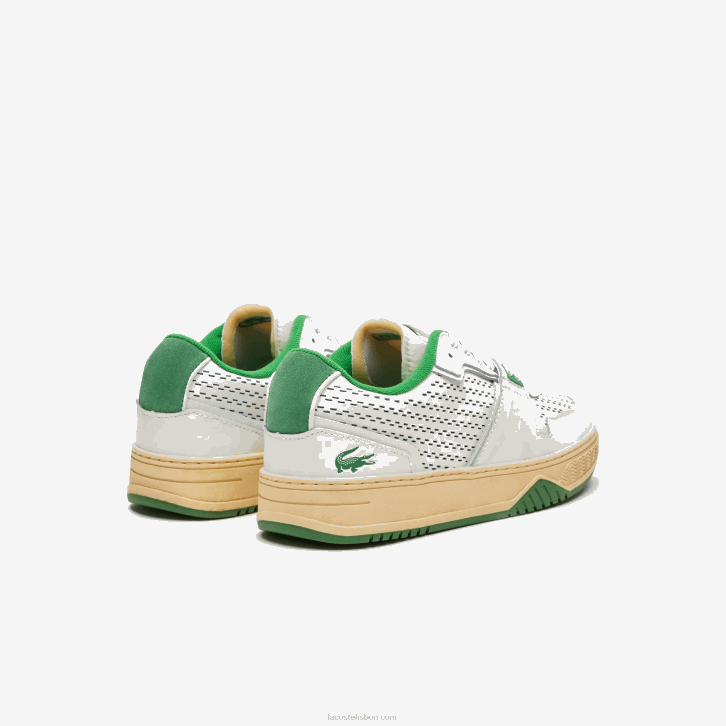 homens Lacoste branco/verde 082 l001 tênis salto pop de couro 08D01745