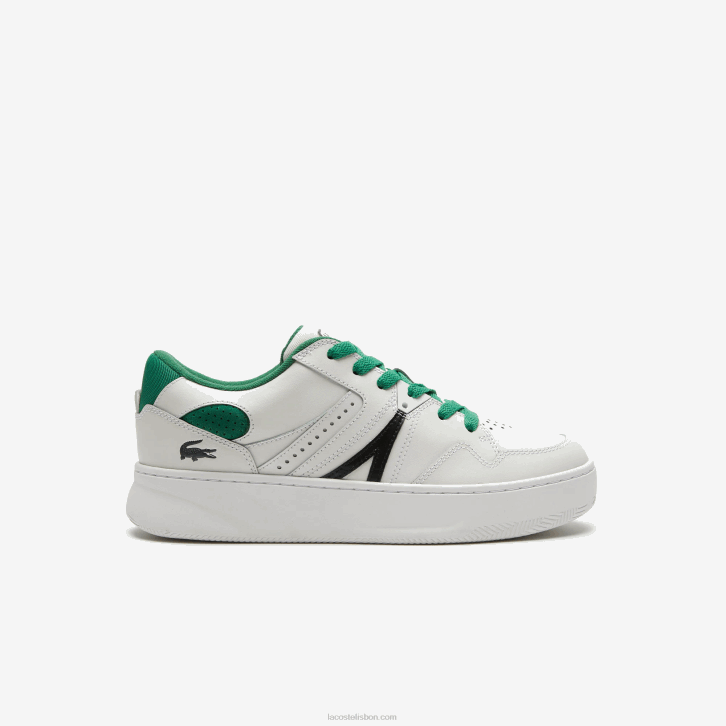 homens Lacoste branco/verde 082 tênis color pop l005 de couro 08D01818