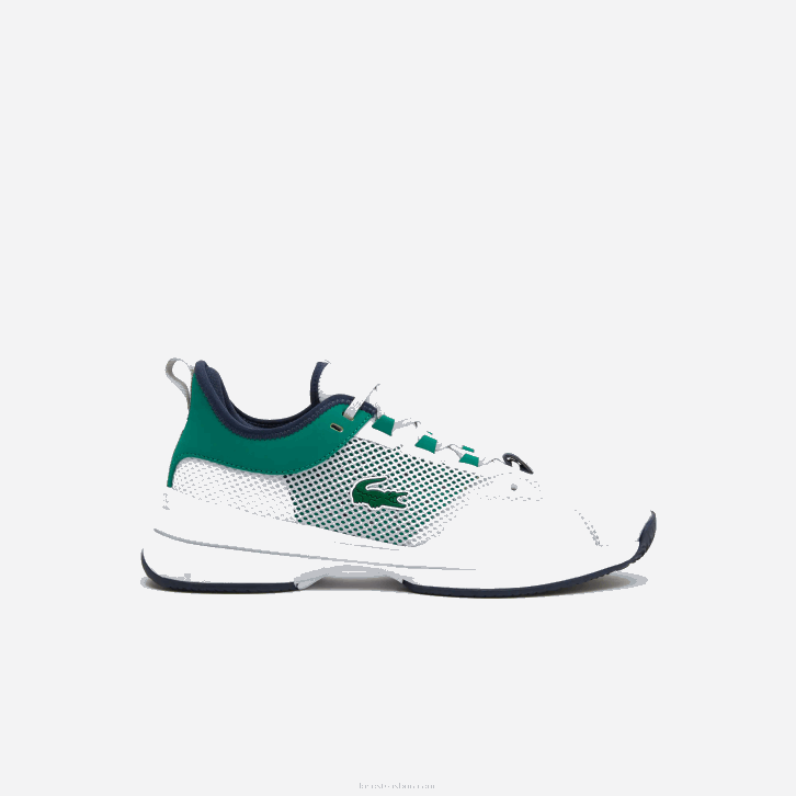 homens Lacoste branco/verde 082 tênis de tecido ag-lt21 08D01903
