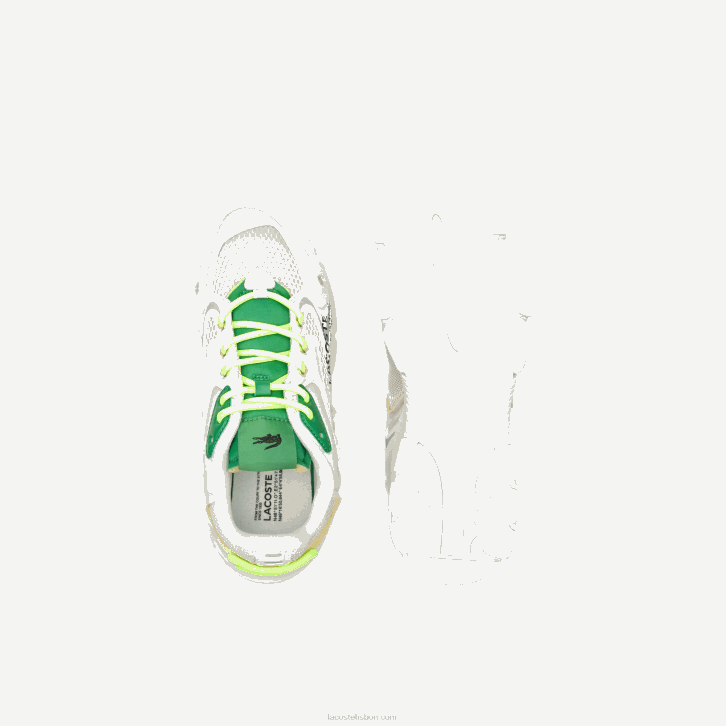 homens Lacoste branco verde wg1 l003 tênis neo têxtil 08D01698