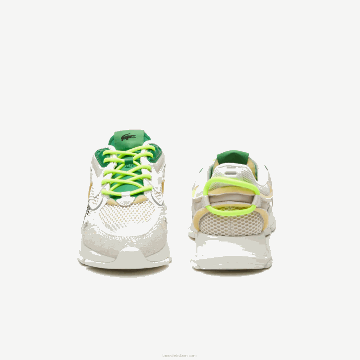 homens Lacoste branco verde wg1 l003 tênis neo têxtil 08D01698