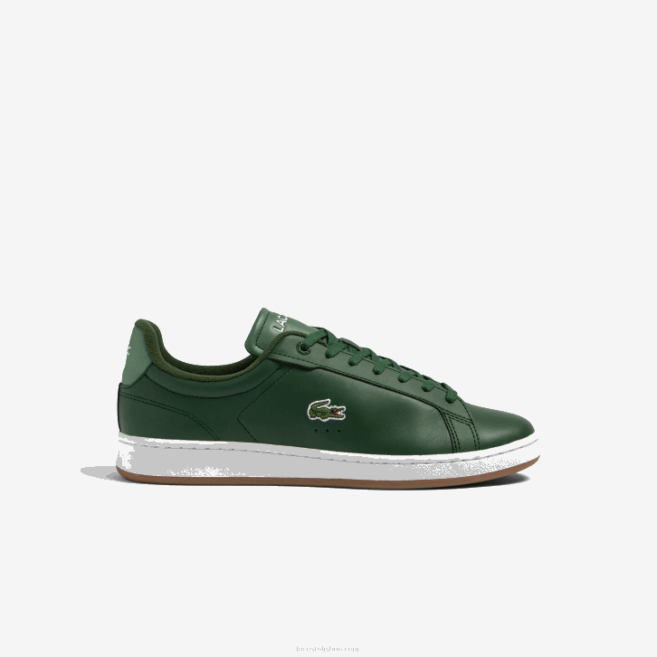 homens Lacoste chiclete verde escuro grg tênis carnaby pro couro chiclete 08D01723