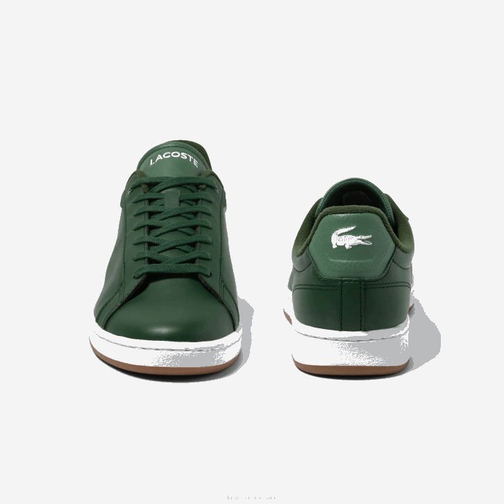 homens Lacoste chiclete verde escuro grg tênis carnaby pro couro chiclete 08D01723