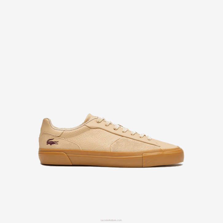 homens Lacoste goma bronzeada tg5 l006 tênis tonal de couro 08D01895