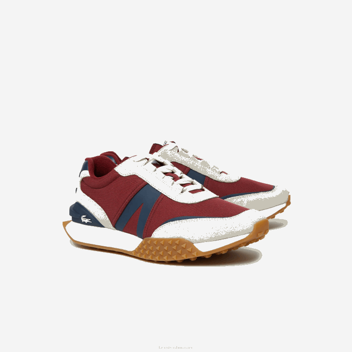 homens Lacoste goma de mascar gu1 l-spin deluxe couro de inverno e sapatos ao ar livre têxteis 08D01781