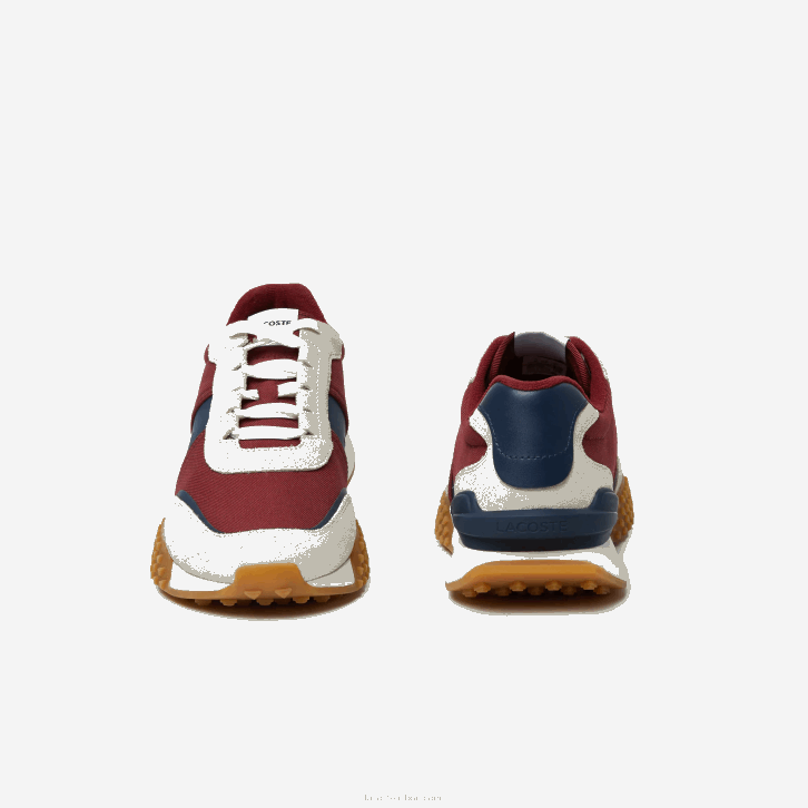 homens Lacoste goma de mascar gu1 l-spin deluxe couro de inverno e sapatos ao ar livre têxteis 08D01781