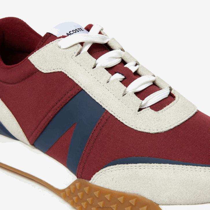 homens Lacoste goma de mascar gu1 l-spin deluxe couro de inverno e sapatos ao ar livre têxteis 08D01781