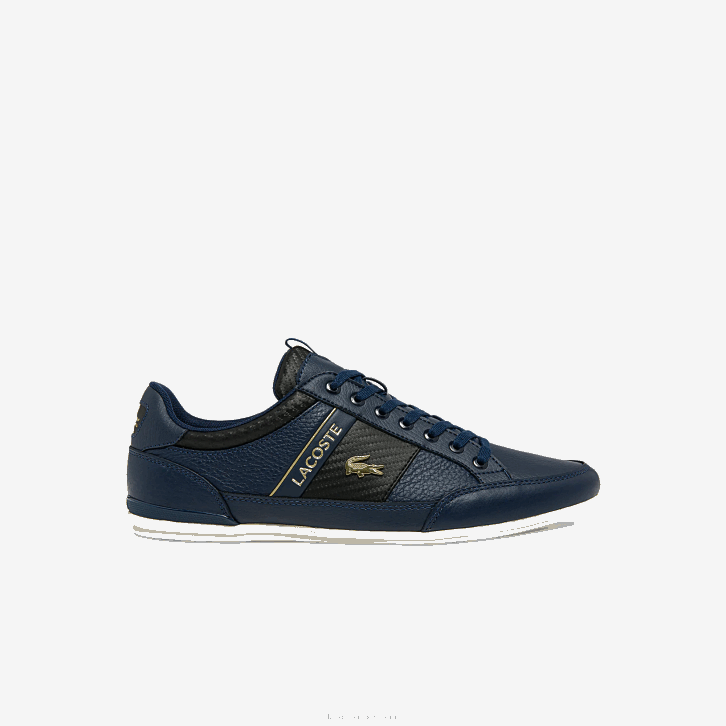 homens Lacoste marinha nb0 tênis chaymon couro e fibra de carbono 08D01769