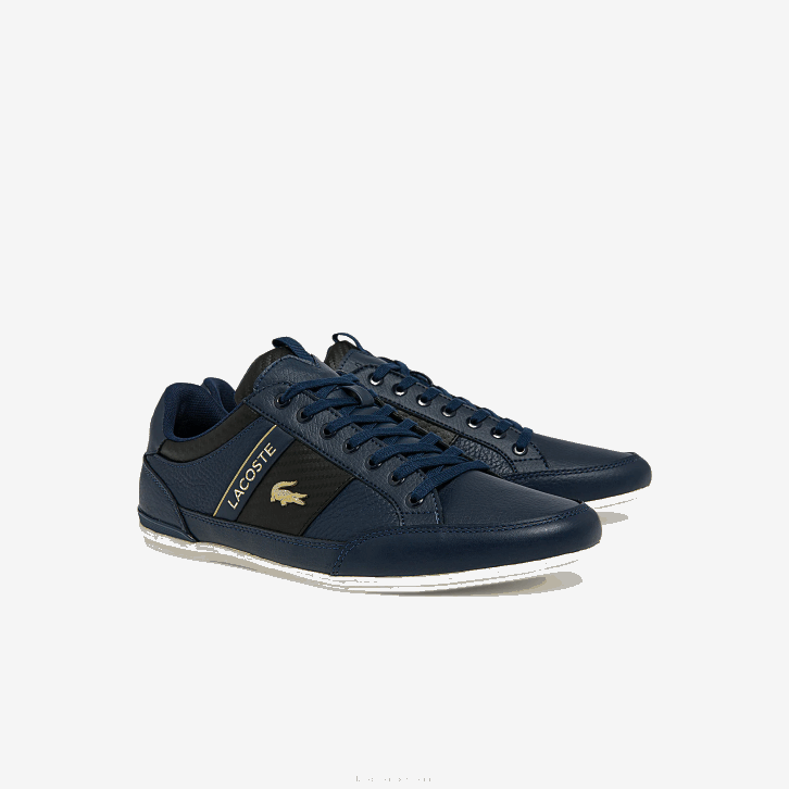 homens Lacoste marinha nb0 tênis chaymon couro e fibra de carbono 08D01769