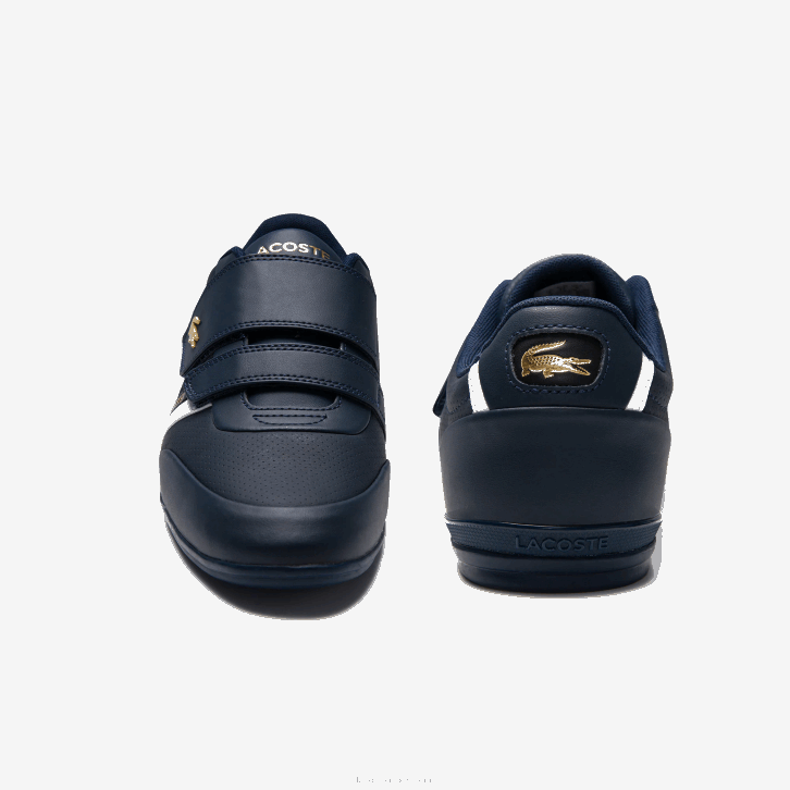 homens Lacoste marinha nb0 tênis com tira misano couro e sintético 08D01879