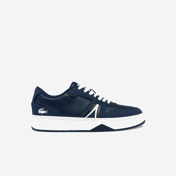 homens Lacoste marinho e branco 092 tênis color pop l001 de couro 08D01829